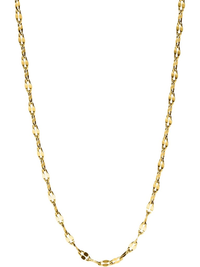 14k Gold Plated Petal Necklace - Water-Resistant Stainless Steel Jewelry For
